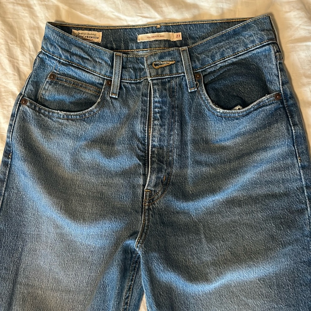 vintage levi 70s high flare jeans